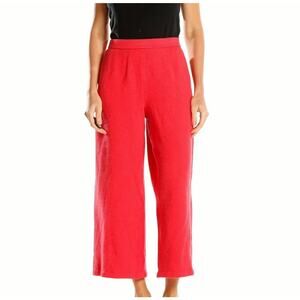 NWT Vintage St. John High Rise Santana Knit Pants 12 Bold Red 1980s Relaxed